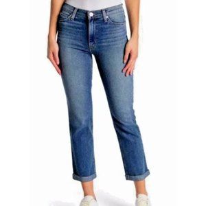 NWT HUDSON Women Blair Straight Crop with Roll Cuff Jeans Size 25 High Rise NEW